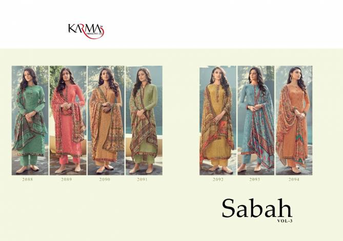 Karma Sabah 3 Latest Embroidery Designer  Heavy Salwar Suit Collection